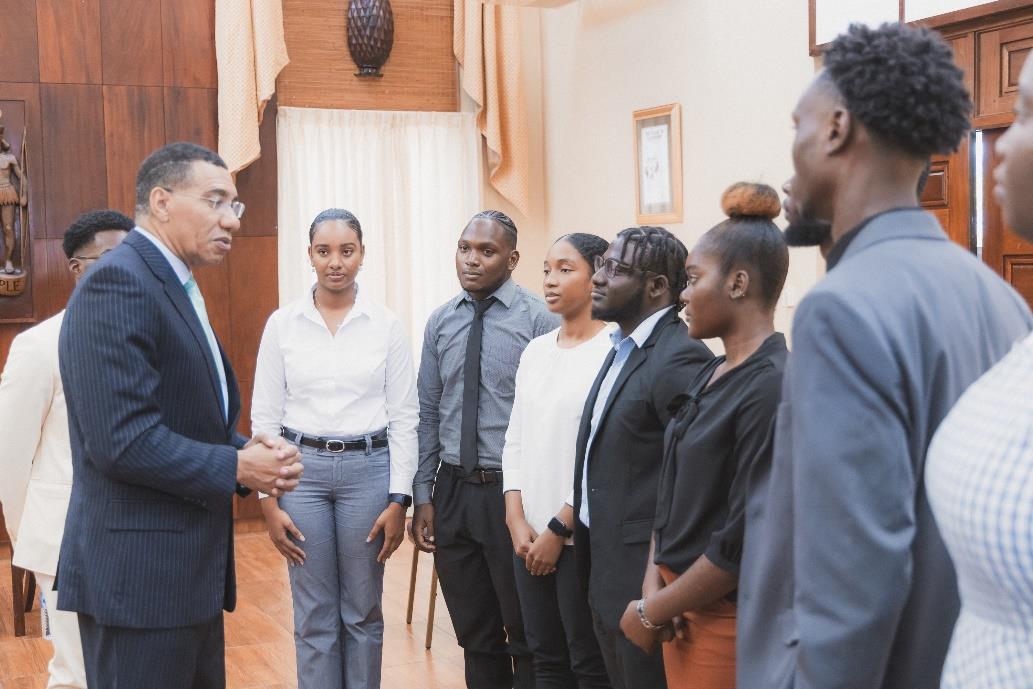 Prime Minister the Most Honourable Dr. Andrew Holness congratulated the scholarship recipients and took the opportunity to share a few words of wisdom and encouragement.